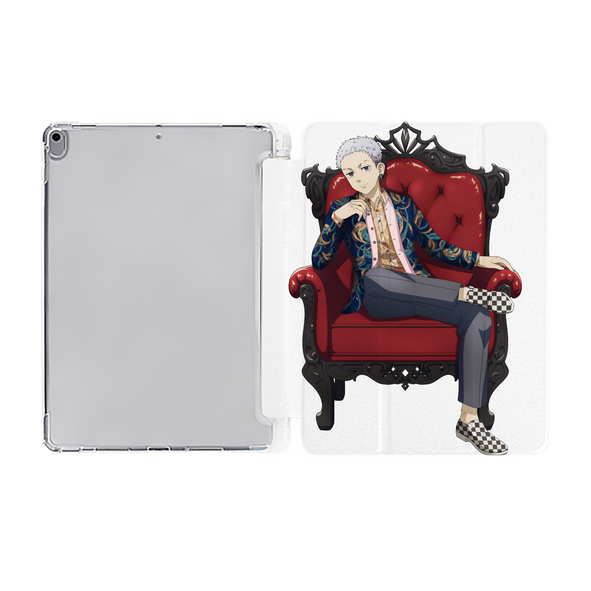 （画像用） 東京リベンジャーズ Tokyo Revengers IPad ケース ペン収納付き 三つ折りスタンド PUレザー×シリコン 対応機種9.5/10.5/10.9インチ
